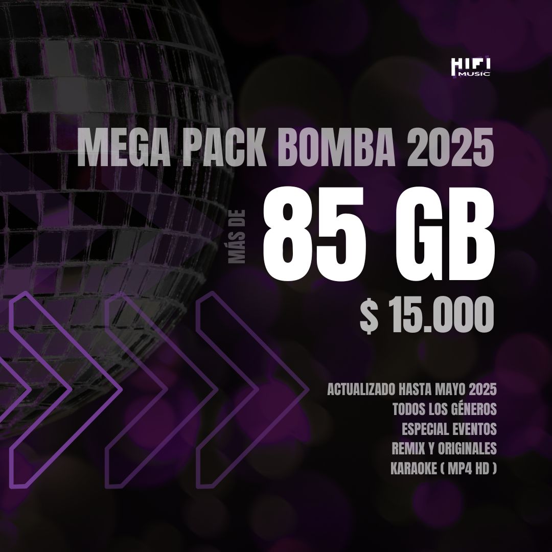mega pack dj Mayo 2025 - Musica para Dj Argentina - Hi Fi Music